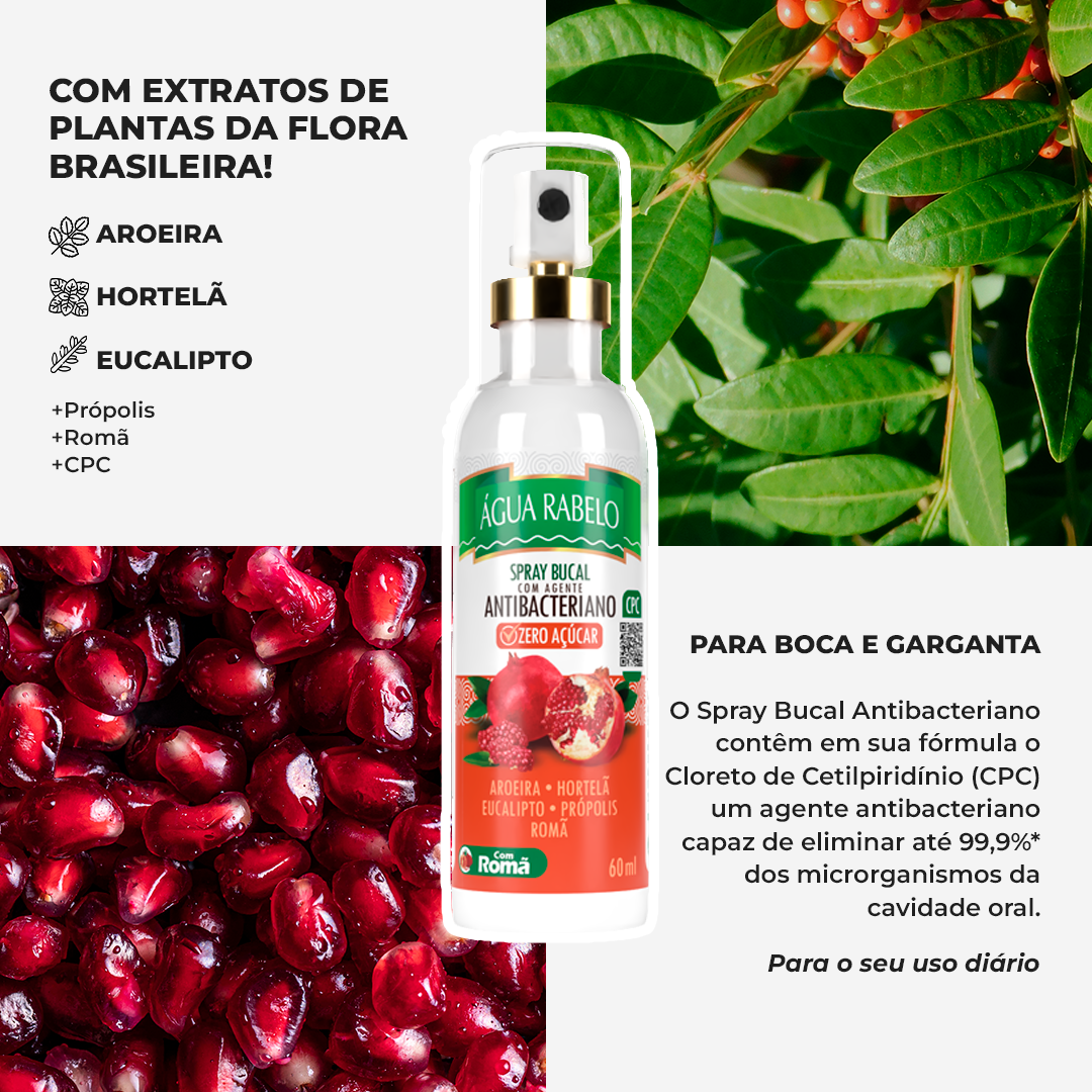 Spray Bucal Antibacteriano de Romã com CPC 60ml