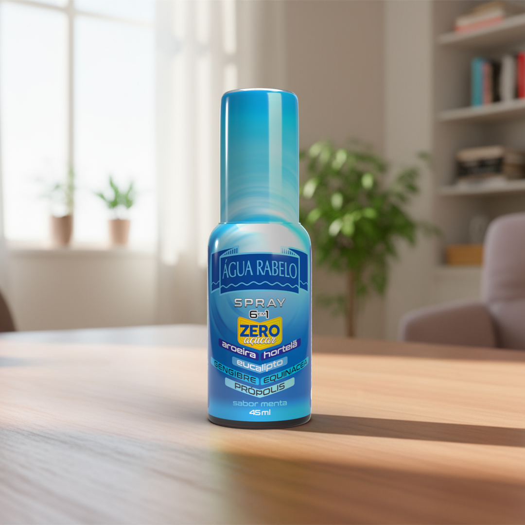 Spray Zero Açúcar 6 em 1 Água Rabelo 45ml Kit2x
