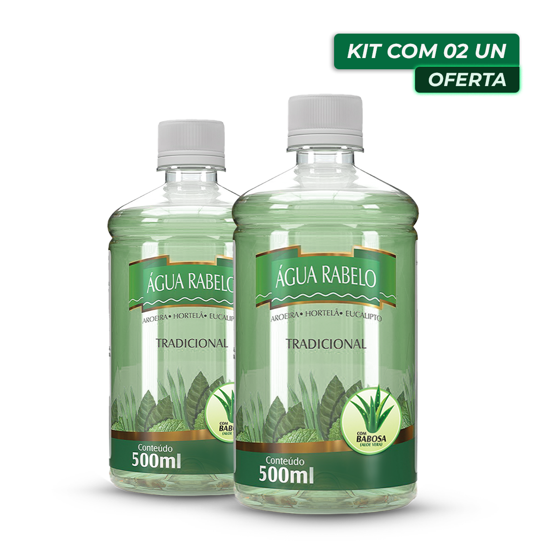 Água Rabelo com Babosa (Aloe Vera) 500 ml Kit2x