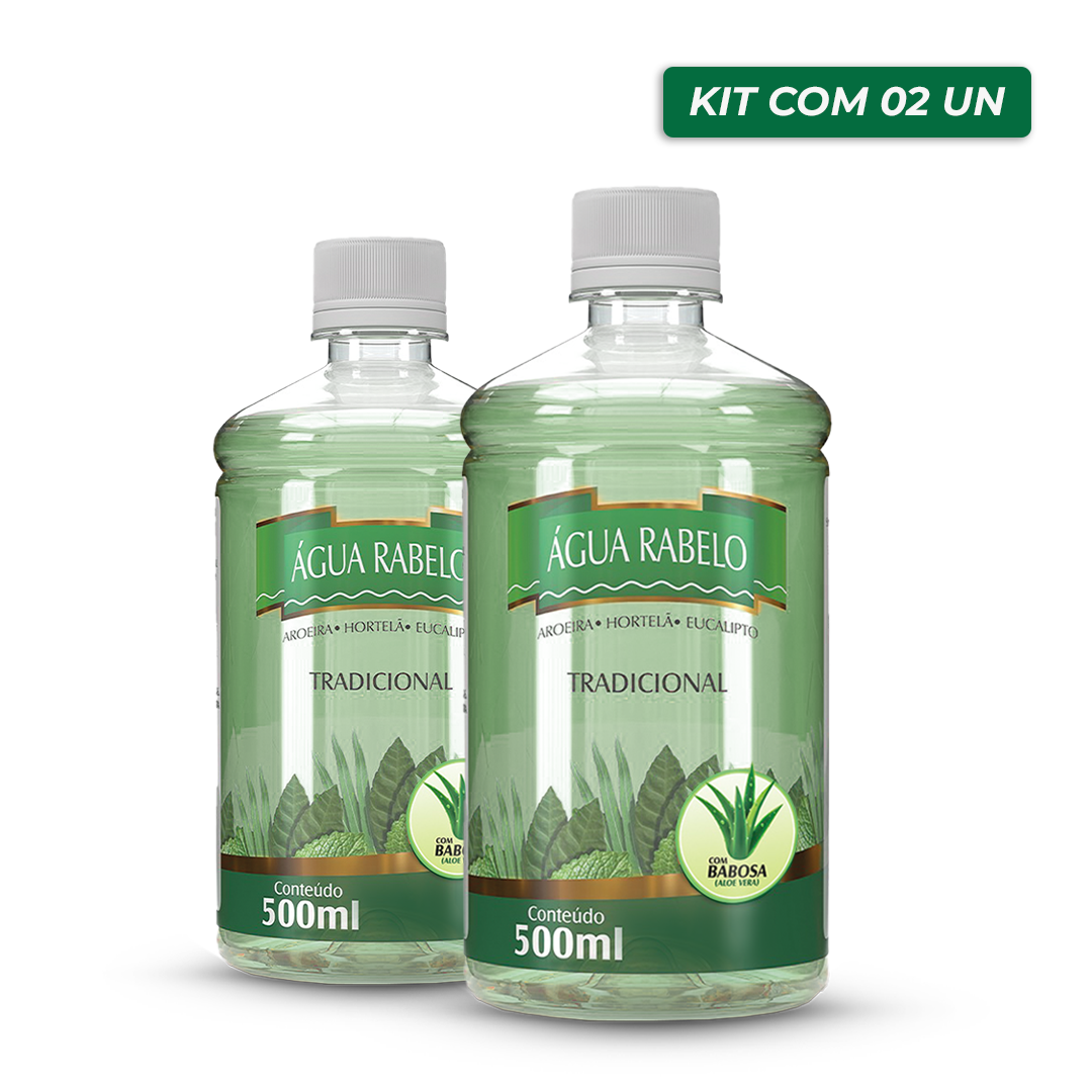 Água Rabelo com Babosa (Aloe Vera)  500 ml Kit2x