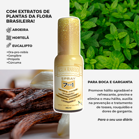 Spray  7 em 1 Água Rabelo sabor menta e baunilha 45ml