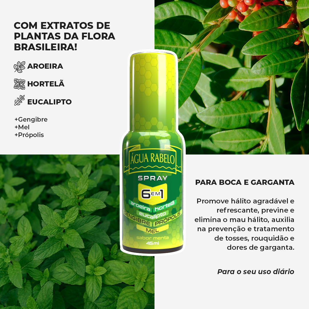 Kit Água Rabelo + Sprays: 7 Produtos + Bolsa Térmica + Frete Grátis