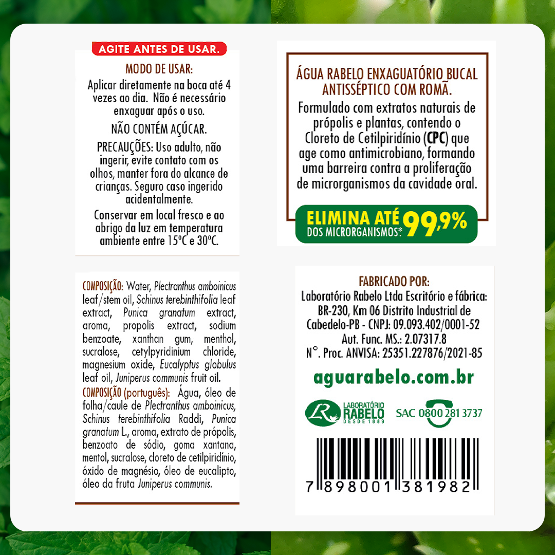 Spray Bucal Antibacteriano de Romã com CPC 60ml