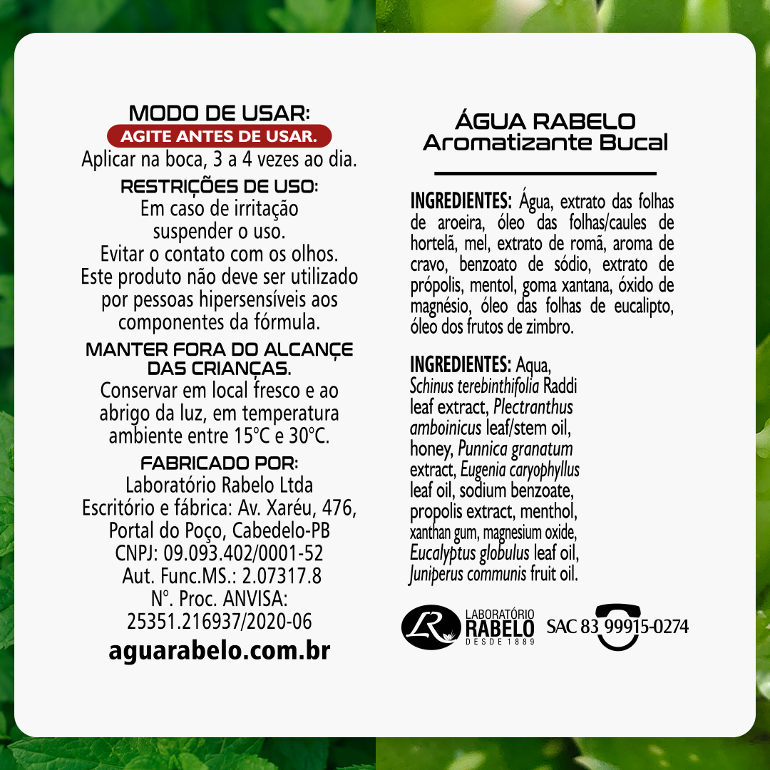 Spray Romã 6 em 1 Água Rabelo 45ml