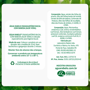 Água Rabelo com Babosa 500 ml