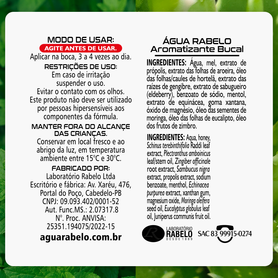 Spray ICE 8 em 1 Água Rabelo 45 ml Kit2x