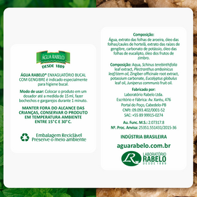 Água Rabelo Tradicional Gengibre 150ml