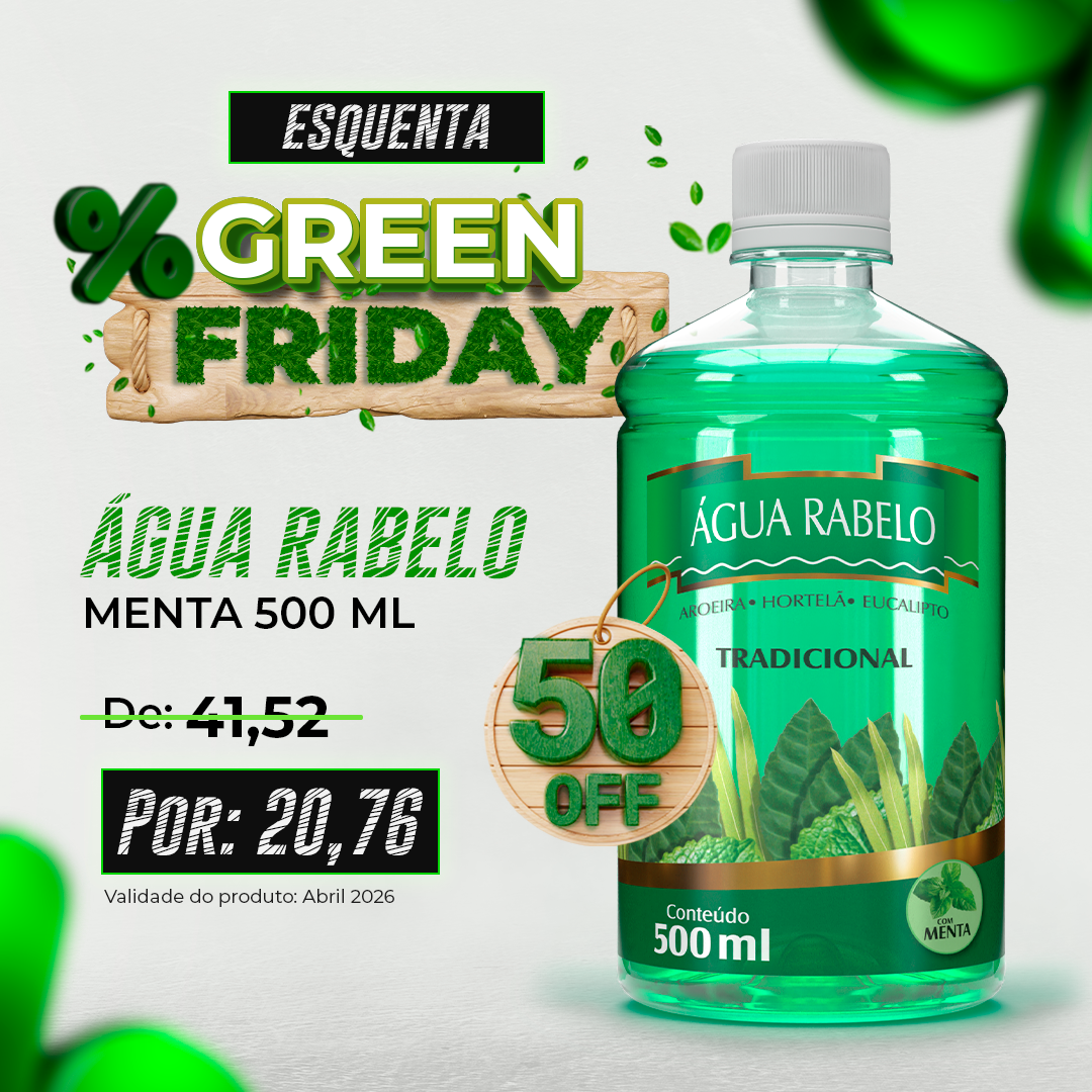 Água Rabelo Tradicional Menta 500ml