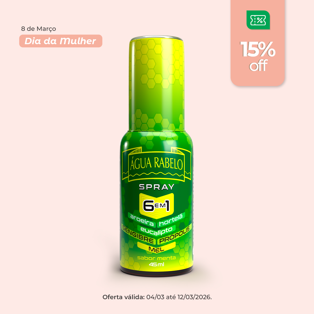 Spray Menta 6 em 1 Água Rabelo 45ml